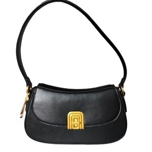 Miztique Black Shoulder Bag with Gold Details NWT